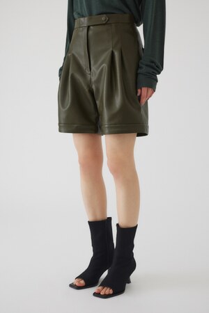 【LIMITED SALE】Faux leather half PT
