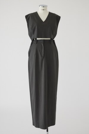 RIM.ARK | V-neck tops and SK arrange set (LONG DRESS ) |RIM.ARK 