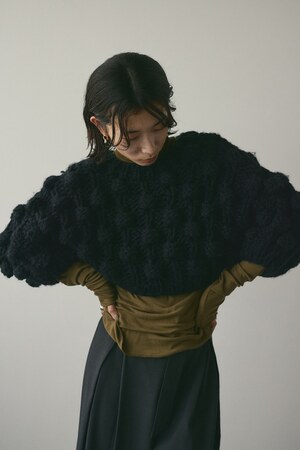 バブルボールハンドニット