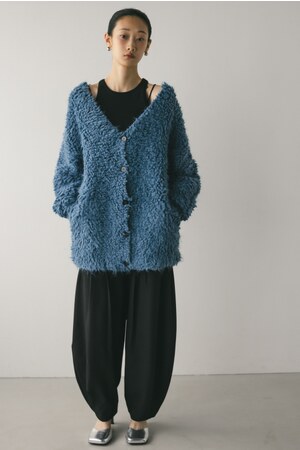 ミックスループニットカーデ