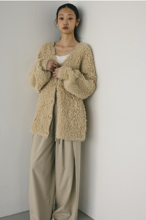 ミックスループニットカーデ