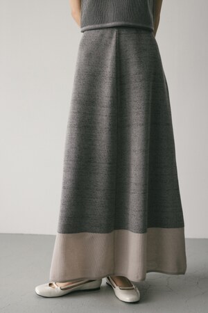 セットアップコンビネーションニットスカート
