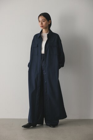 ビッグポケットシャツワンピース