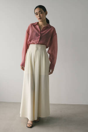 スリットスリーブシアーシャツ