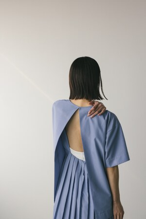 プリーツレイヤーワンピース
