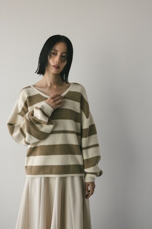 2WAYボーダーニット