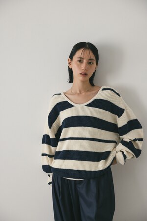 2WAYボーダーニット