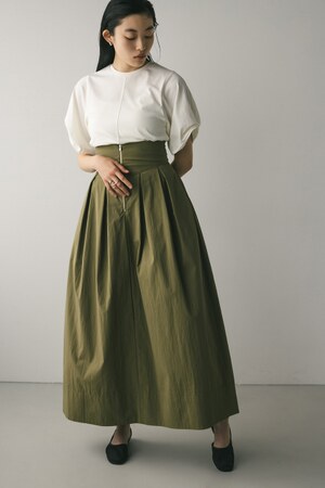 ハイウエストジップタックスカート