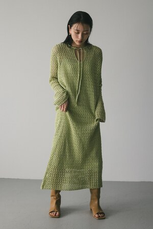 クロシェルーズニットワンピース