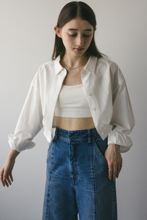 ヘムギャザーショートシャツ