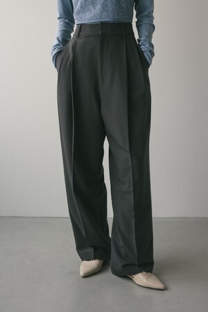 【WEB限定】ベーシックツータックパンツロング
