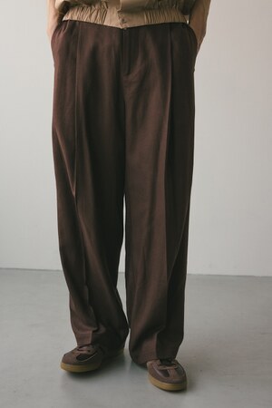 リネンミックスタックパンツ