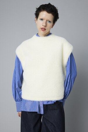 Shaggy knit vest