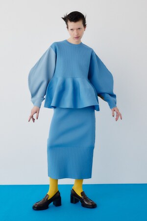 2way slit knit skirt