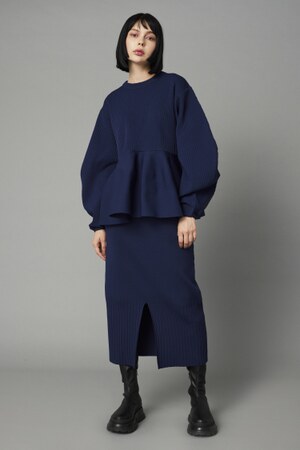 2way slit knit skirt