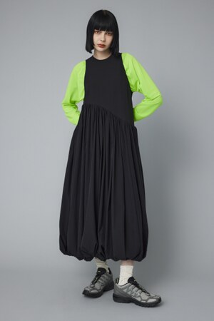 Balloon hem volume dress