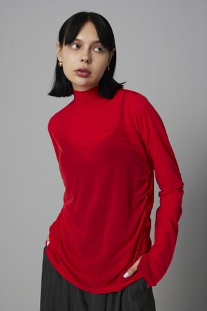 Sheer mellow high neck top