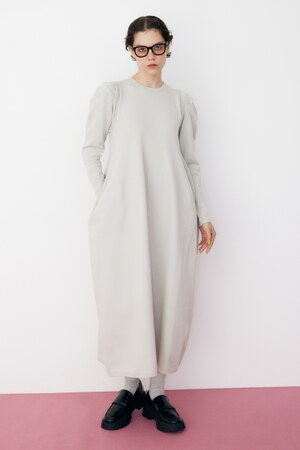 ［予約］Balloon silhouette knit dress