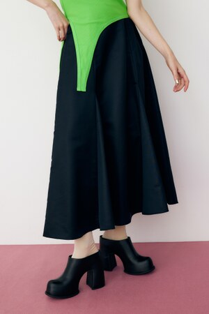 Nylon maxi skirt