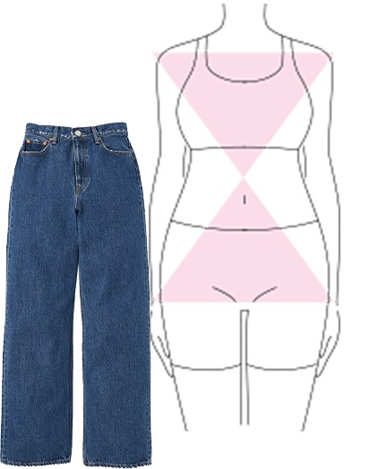 骨格ストレートのイラスト