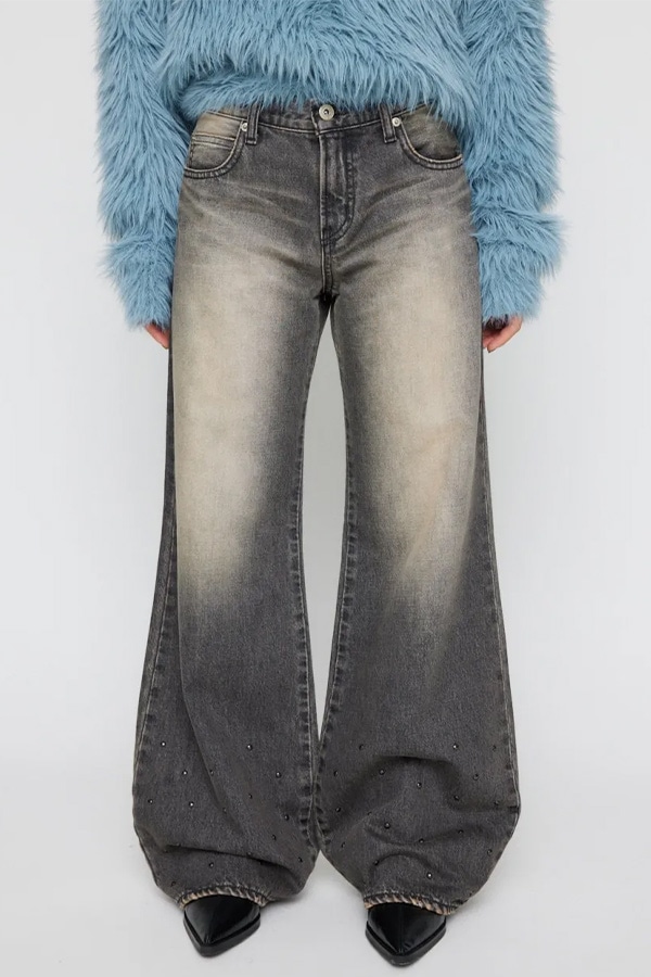 HEM STUDS フレアデニム
