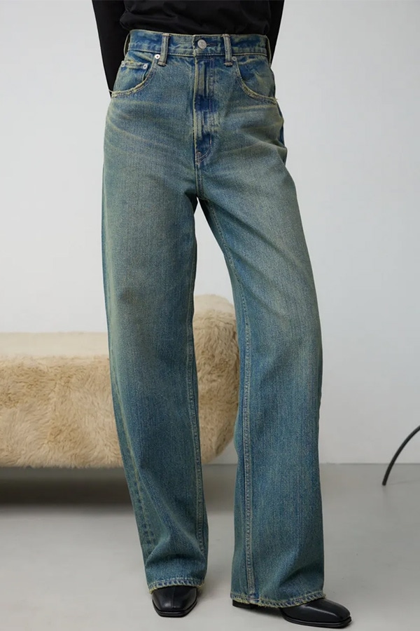 AZUL DENIM ハイウエストワイドデニム