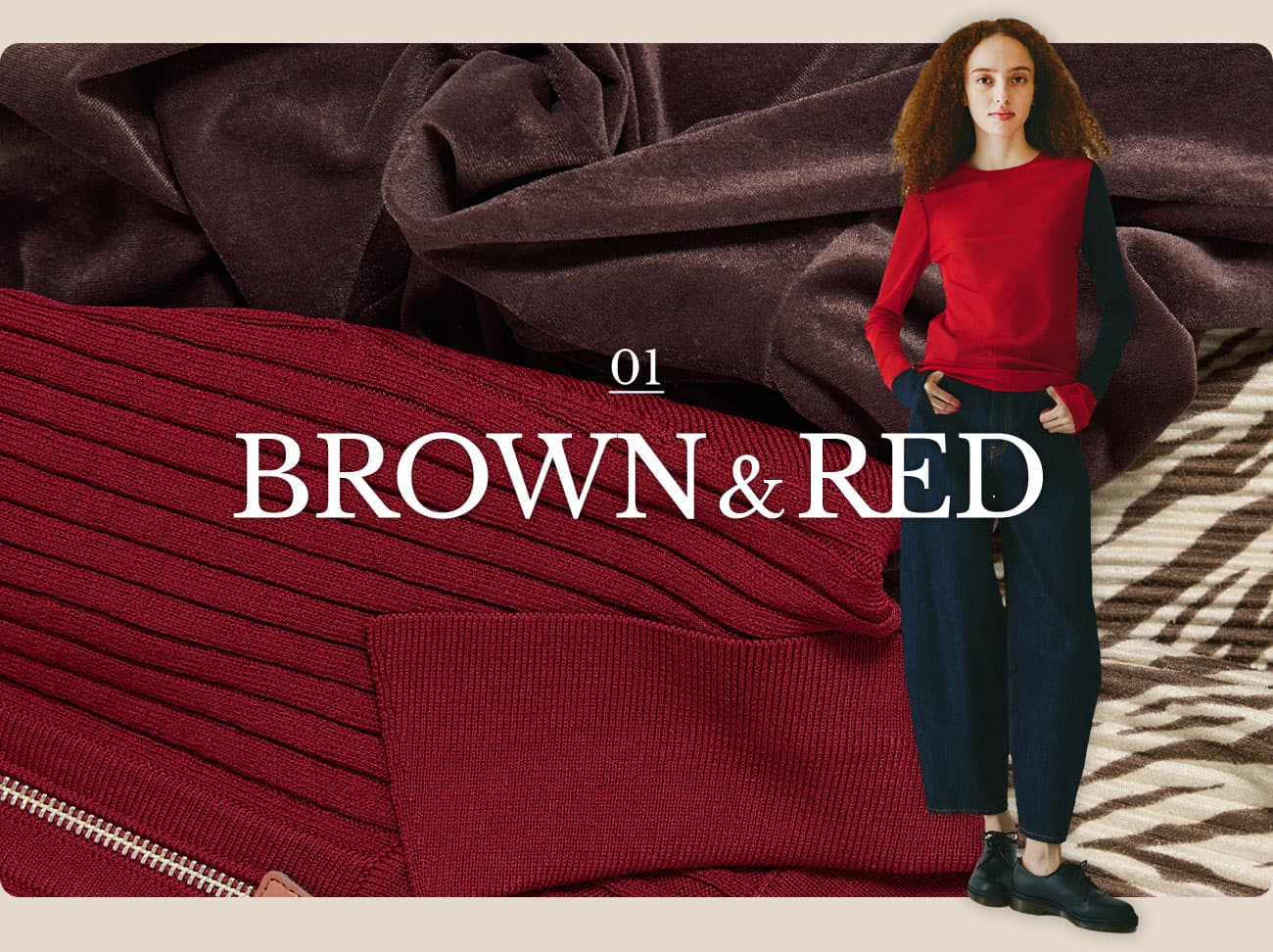 01 BROWN & RED