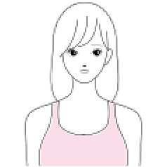 骨格ストレートのイラスト